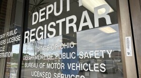An office of the Ohio BMV awaits customers.