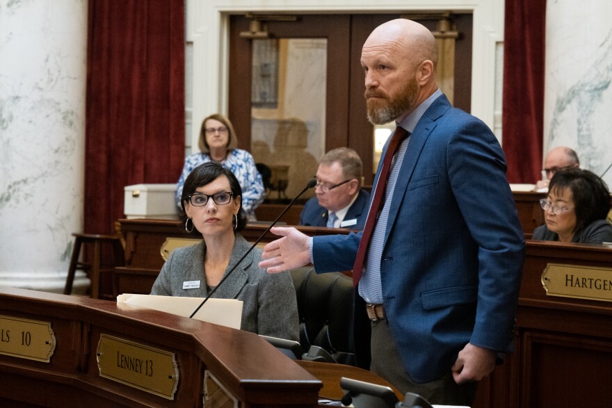 Senator Brian Lenney debating a bill