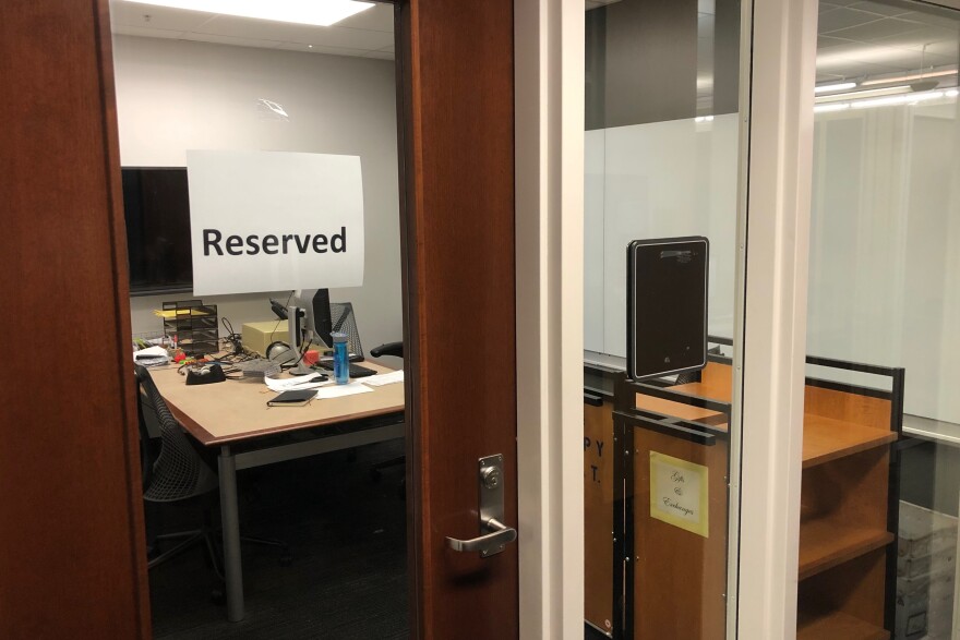 The Benjamin Franklin Room is one study area at the University of Florida’s George A. Smathers' Library West that is now reserved for staff and storage due to the pandemic. (Franki Rosenthal/WUFT News)