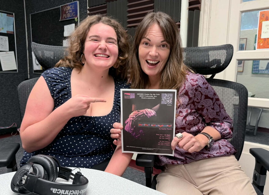 Dramaturg Abby Watkins (left) and "Perfect Arrangement" director Nichole Hamilton