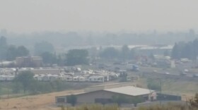 Wildfire smoke fills the Klamath Basin on July 18, 2018.