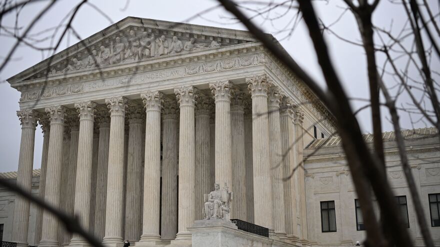 The US Supreme Court is seen in Washington DC on February 25, 2022. - President Joe Biden picked Ketanji Brown Jackson on Friday to be the first Black woman in US history to serve on the nation's highest court. (Photo by MANDEL NGAN / AFP) (Photo by MANDEL NGAN/AFP via Getty Images)