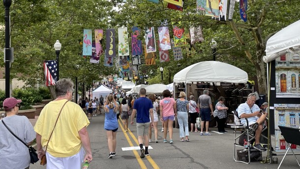 FILE, July 14, 2022 - The Central Pennsylvania Festival of the Arts brings in thousands of people to downtown State College every summer. 