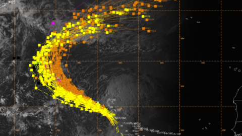 AI model guidance for Tropical Storm Gabrielle in 2025.