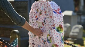 The local tradition of adding "I Voted" stickers to suffragist Susan B. Anthony's gravestone in Mt. Hope Cemetery continues on Election Day 2024.