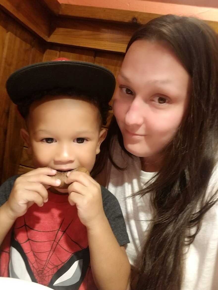 Tabitha Rowan asked for presents for her son Legend.