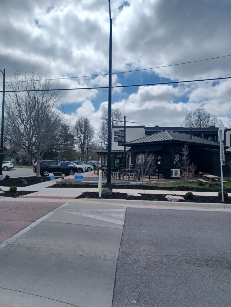 The intersection of Cherry and Pickwick where several businesses operate near single family homes. (Photographed on March 28, 2023)