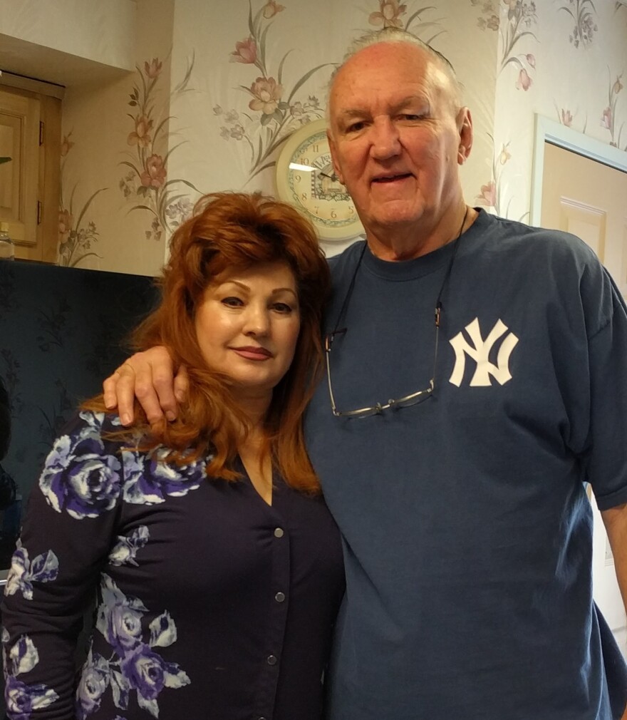 Chuck Wepner and his wife Linda, who convinced him to sue Sylvester Stallone for using his life story in <em>Rocky</em>.