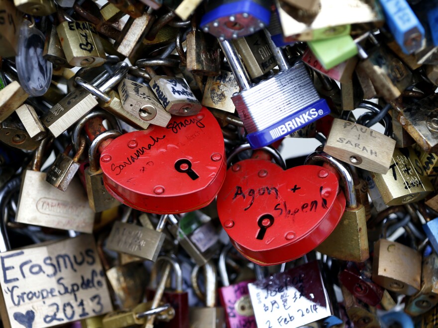 The love lock trend took off in the late 1990s. <em>Le Monde</em> newspaper estimated in February that there were as many as 700,000 locks on the Pont des Arts (shown here on Feb. 13) alone.