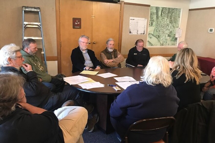Members of the Nashville Town Council and Brown County Music Center Board meet in Nashville on Feb. 27, 2020
