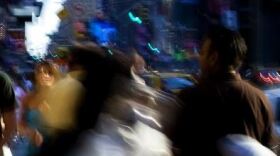 blurry crowd