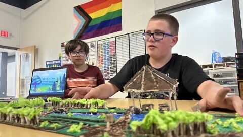 The Dayton Regional STEM School's sixth grade class on Wednesday, May 6 gave presentations about proposed improvements to Cox Arboretum MetroPark.