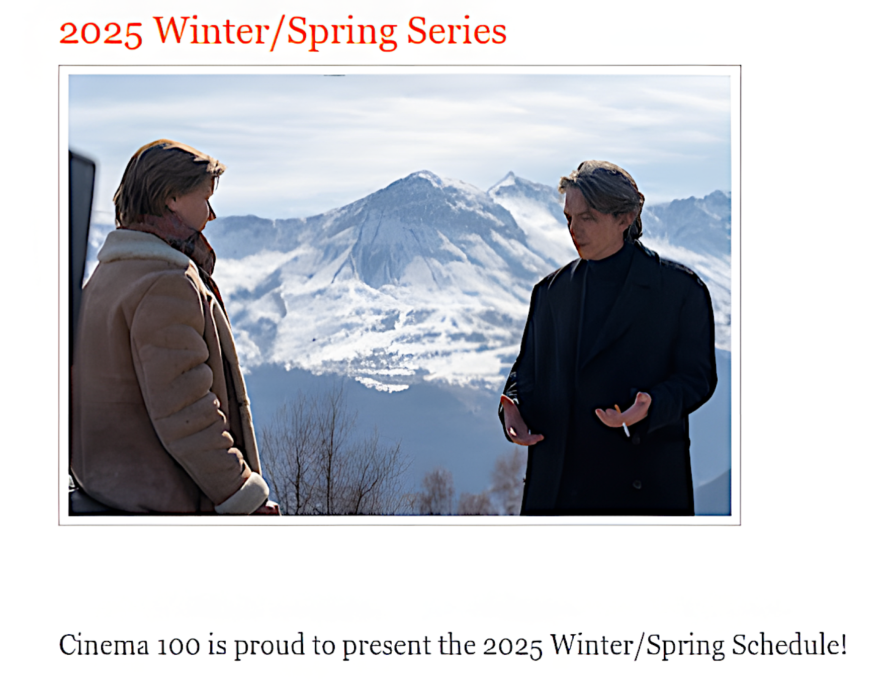 Cinema 100, Wes Anderson Fest, Taylor Opera, and Water Witching Tales