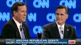 Rick Santorum and Mitt Romney face off during the Republican debate last night. We look at some of the stances on environmental issues.