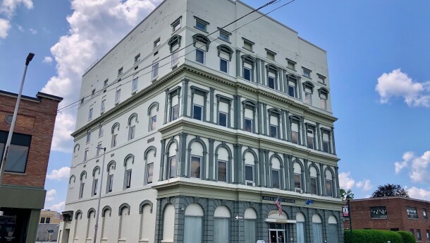 The John H. Hazlett Building in downtown Elmira where Tuesday's state supreme court case was held.