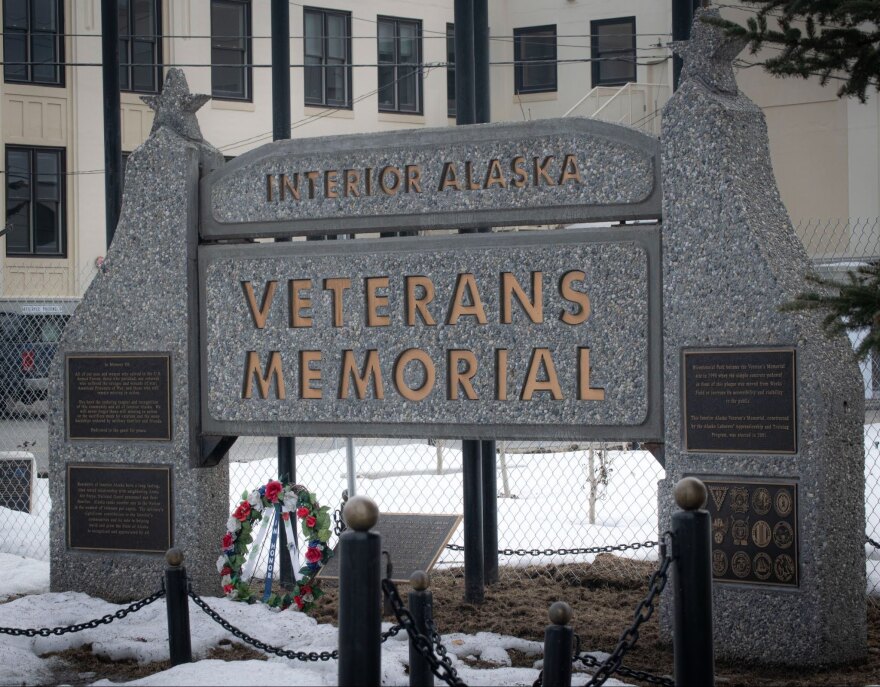 The Interior Alaska Veterans Memorial in downtown Fairbanks on April 24, 2026.