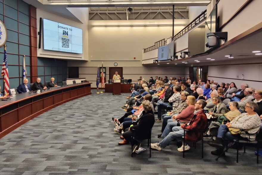 The "People's Town Hall" was held at City Hall.