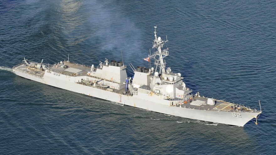 This February 2012 image shows the U.S. guided-missile destroyer Lassen. The U.S. Navy sent the warship within 12 nautical miles (about 22 kilometers) of islands artificially created by China in the South China Sea.