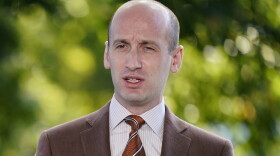 White House senior adviser Stephen Miller speaks during a television interview outside the White House in Washington, D.C. (Patrick Semansky/ AP, File)