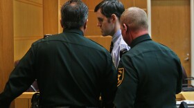 John Jonchuck is fingerprinted by deputies after he was found guilty of first-degree murder by a Pinellas County jury in the death of her 5-year-old daughter four years ago.