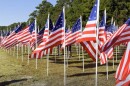 Decorations ahead of the Memorial Day holiday in Myrtle Beach, South Carolina.
