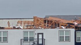 The Oasis apartments on UTSA Blvd sustained damage when a tornado tore through northwest Bexar County on Wednesday morning, July 15, 2026.