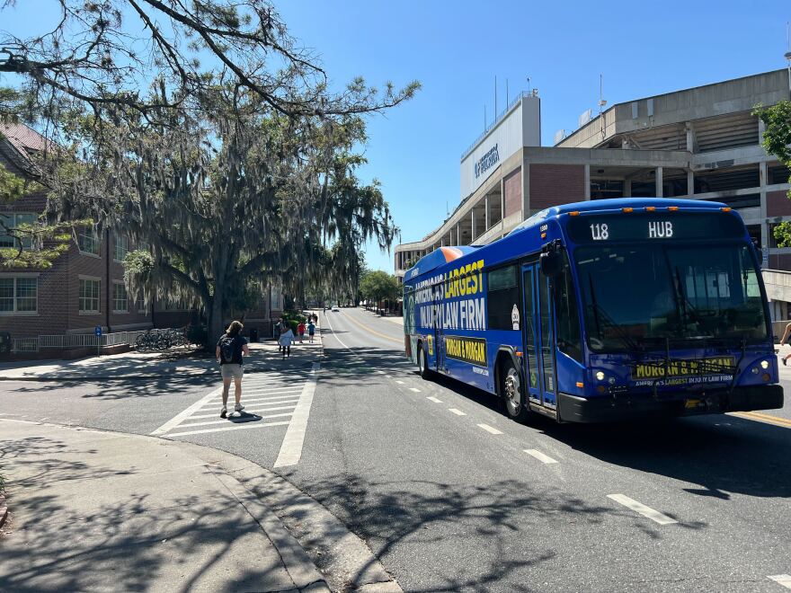 Route 118 is one of the campus bus routes that could be eliminated if UFand the city of Gainesville cannot reach a new agreement. (Lee Ann Anderson/WUFT News)