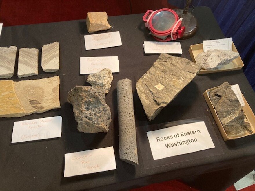 Washington State University's booth at the GSA conference gave visitors a taste of eastern Washington's geologic variety.