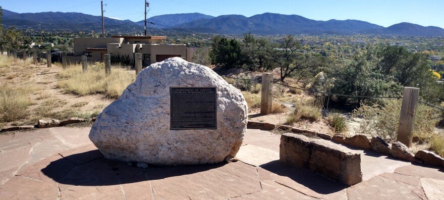 Santa Fe Japanese-American internment camp marker