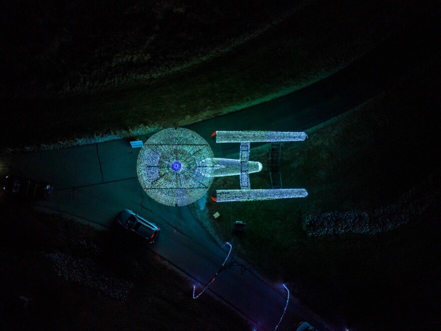 An overhead view of the new and improved USS East Peoria, AKA The Enterprise