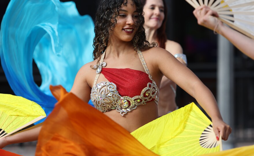Female dance performer at the Gainesville Downtown Festival and Art Show.