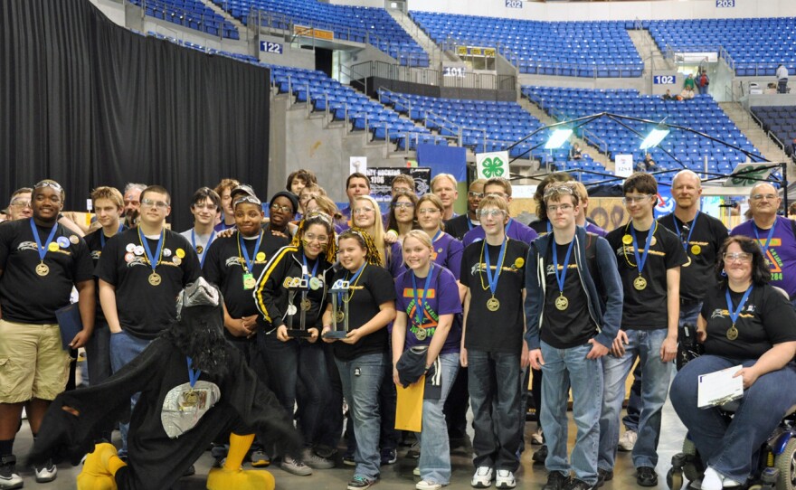 The Robohawks (Florissant, Mo.), Robo-Lions (University City, Mo.) and Camdenton 4-H LASER (Camdenton, Mo.) won this year’s St. Louis Regional FIRST Robotics competition.