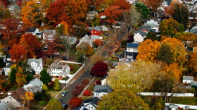 Suburban Streets in Fall in Stamford, CT.