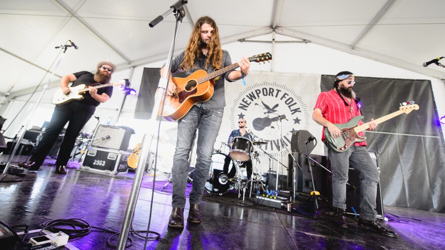 Brent Cobb performs at the 2017 Newport Folk Festival.