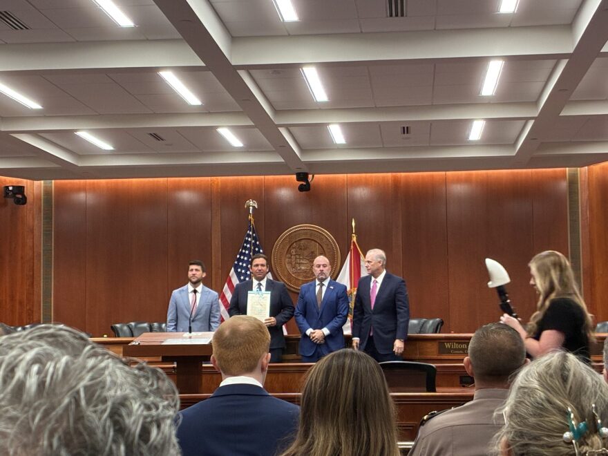 DeSantis and the Cabinet, acting as the State Board of Immigration Enforcement, approved $87 million in immigration grants, June 9, 2026.