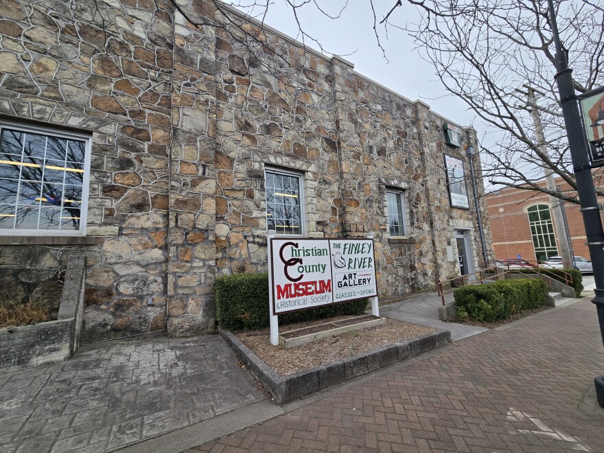 An exterior shot of the Ozark Community Building and the Christian County Historical Society Museum