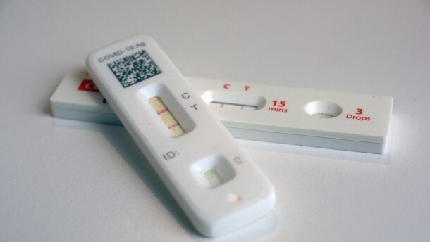 FILE - COVID-19 antigen home tests indicating a positive result are photographed in New York, April 5, 2023. Americans will be able to order four free COVID-19 tests again and the United States Postal Service will deliver the tests to your mailbox. Anyone who did not order a batch of COVID-19 tests in September can secure up to eight of the tests this time around.  (AP Photo/Patrick Sison, File)