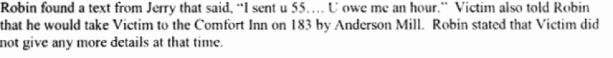 A portion of the probable cause affidavit for Gerald Monroe