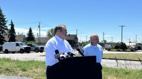 James Gardner speaks on South Ogden Street in Buffalo on July 18, 2025.