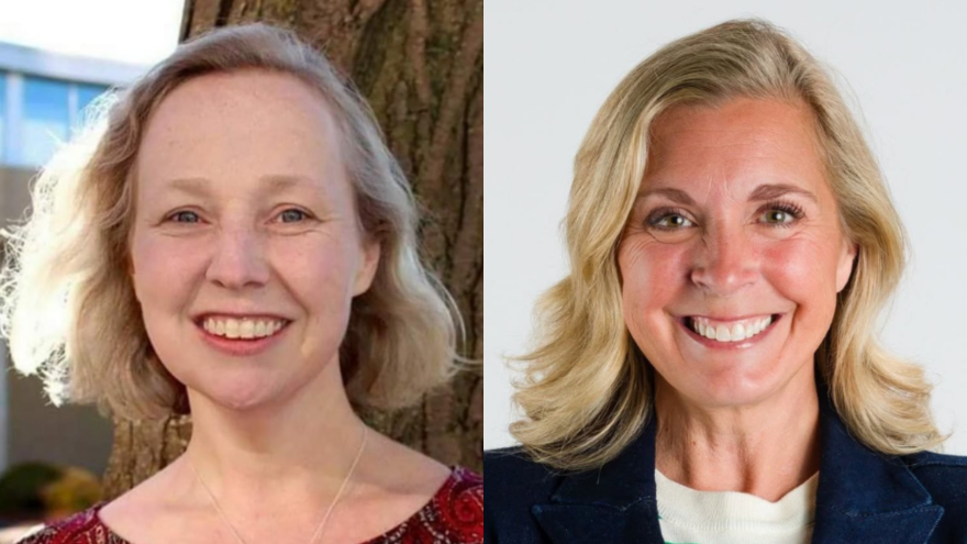 Indiana House District 25 candidates from left to right: Incumbent Republican Becky Cash and Democrat Tiffany Stoner.