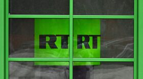 The logo of RT (formerly Russia Today).