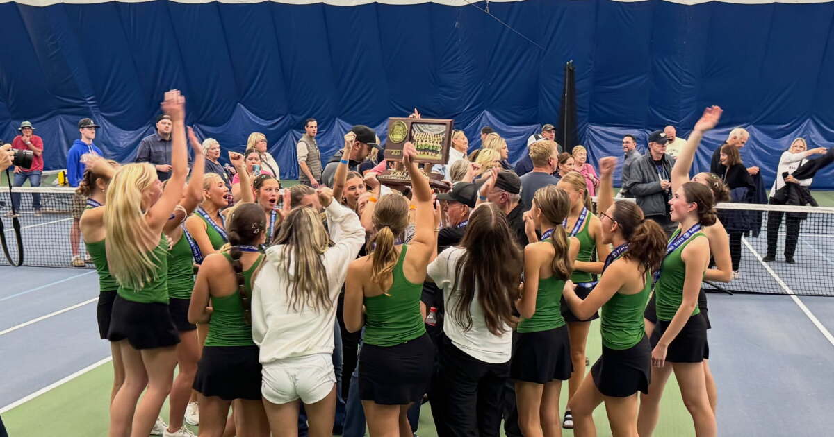 Rock Ridge back-to-back girls state tennis champs, Johnson/Milos take 3rd