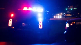 DPS troopers return to their patrol route after making a traffic stop in southeast Austin on Aug. 7, 2023.