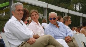 A photo of Jeffrey Epstein (left), Abigail Wexner (center) and Leslie Wexner (right) was released by the U.S. Department of Justice on December 19, 2025. The photo was part of thousands of files released into the investigation into Epstein, who was under investigation for trafficking underage girls for sex before he committed suicide in 2019.