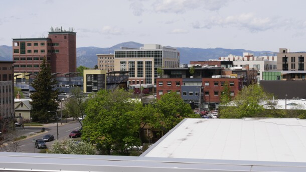 A view of downtown Missoula looking west from the public library on May 26, 2022.