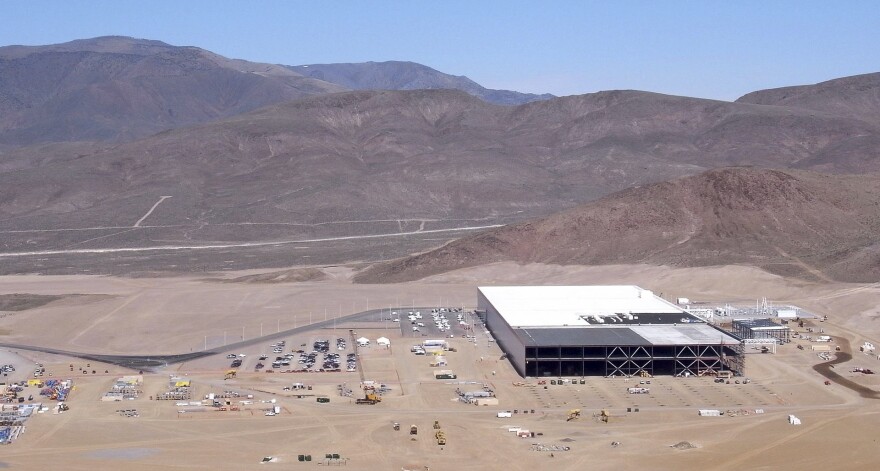 About 14 percent of the Gigafactory in Nevada has been built so far. At 5.8 million square feet, it will be a building with one of the biggest footprints in the world.