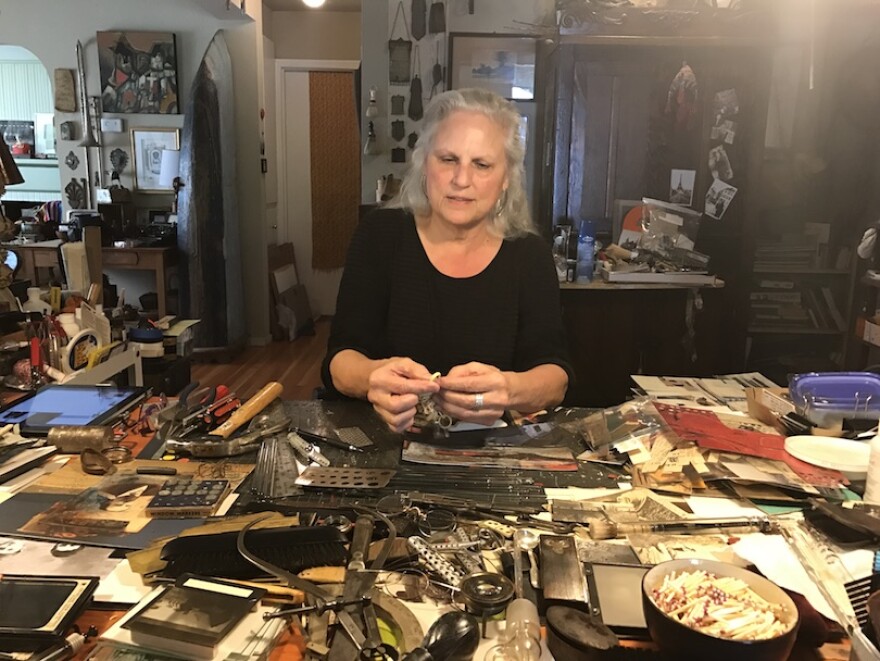 Bev Soasey in her studio