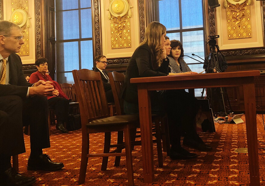 Several Illinois residents Wednesday urged state senators to ban the cancer-causing ethylene oxide used to sterilize medical instruments.