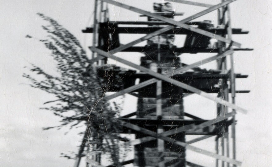 The Pioneers Memorial under construction, 1949.