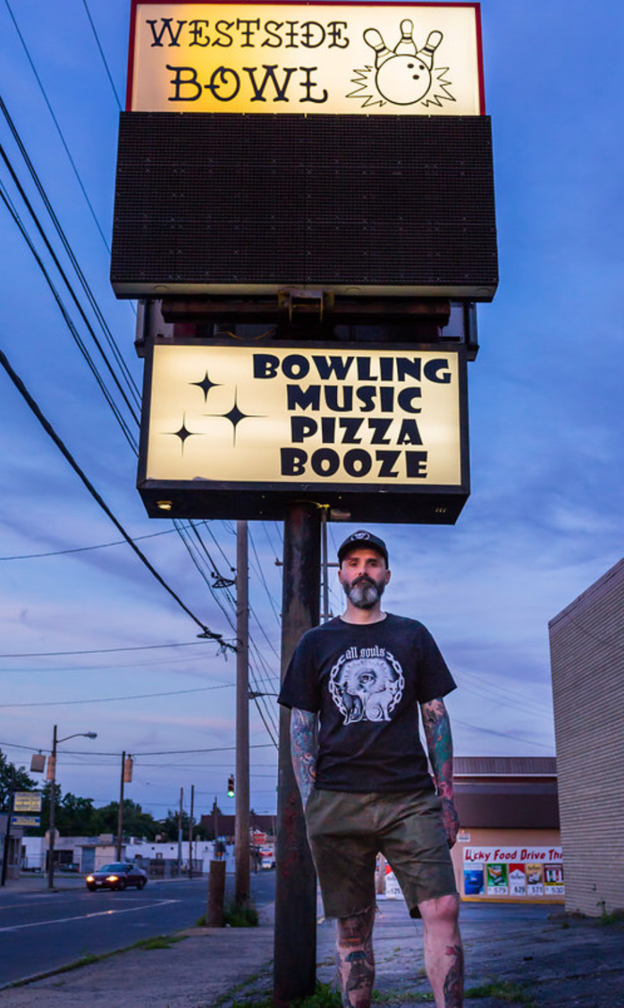 Nate Offerdahl co-owns Westside Bowl in Youngstown. The building primarily operates as a live music venue but offers bowling and dining as other sources of entertainment and revenue.